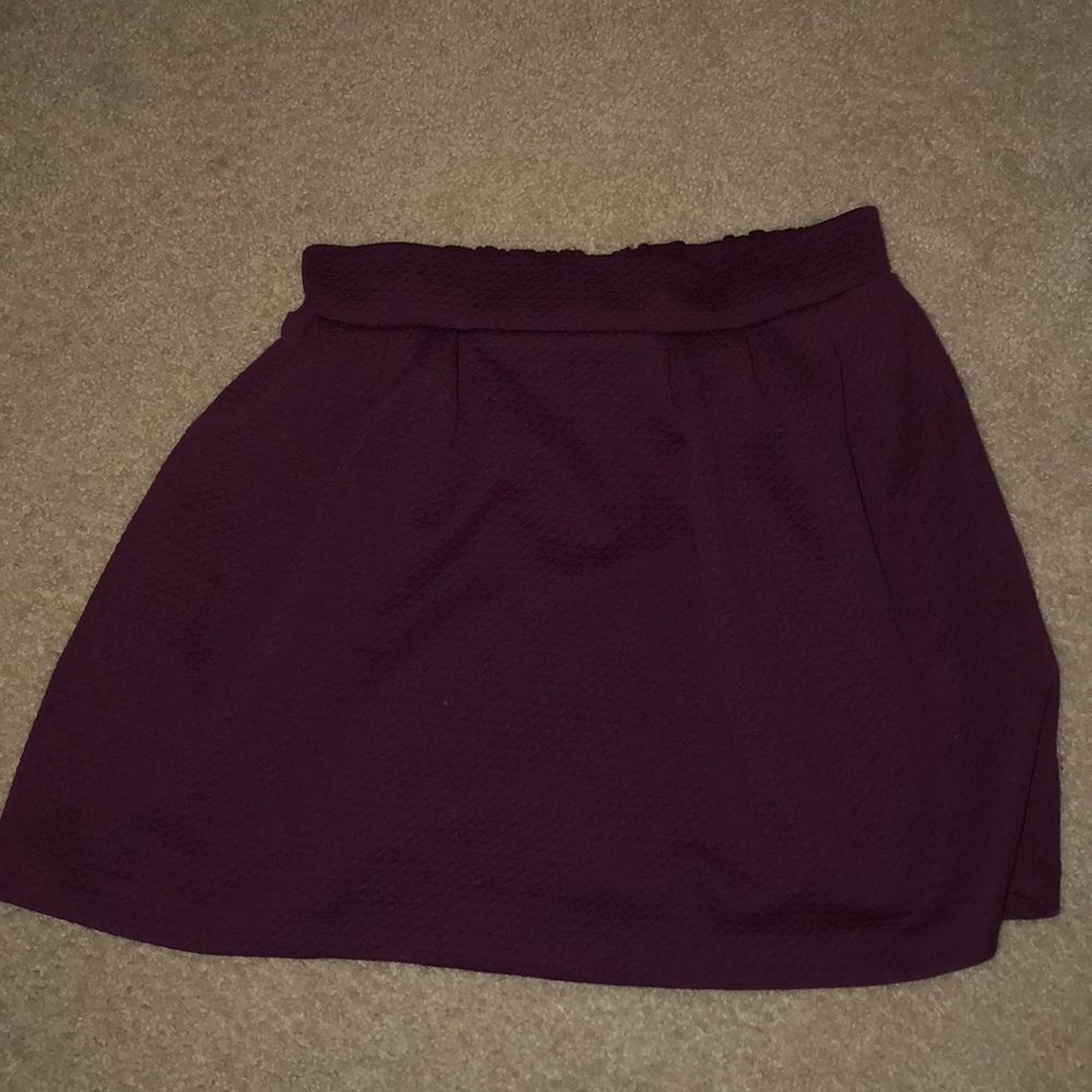 burgundy skirt